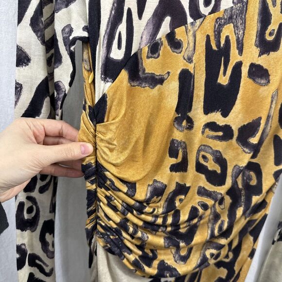 Emilio Pucci Long Sleeve Dress in Black and Gold - Picture 11 of 12